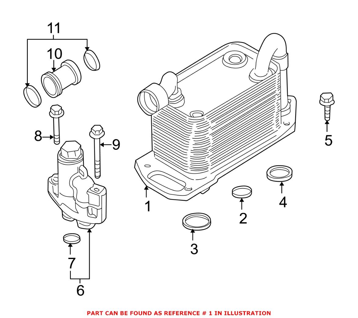 BMW Engine Oil Cooler 11441406695